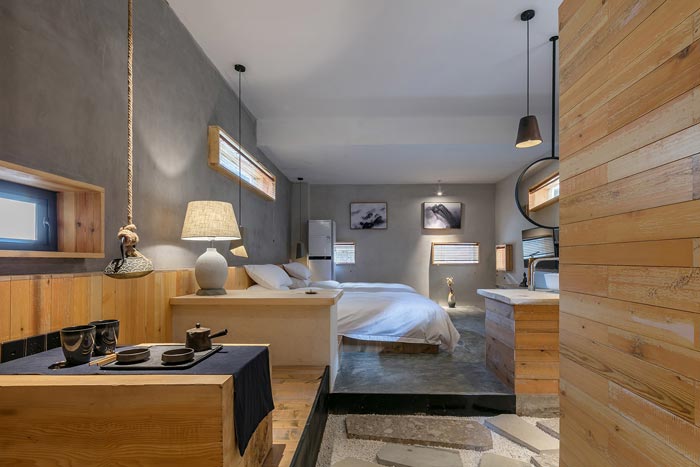 簡約民宿雙人間裝修設(shè)計(jì)效果圖